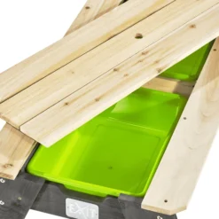 EXIT TOYS EXIT Aksent Zand-, Water- En Picknicktafel (2 Bankjes) Met Parasol En Tuingereedschap -Buiten Speelgoed Winkel exit aksent zand water en picknicktafel 2 bankjes met parasol en tuingereedschap a248478 3