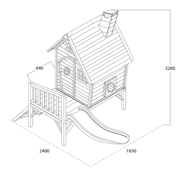 EXIT Fantasia 300 houten speelhuis - groen EXIT TOYS EXIT Fantasia 300 Houten Speelhuis - Groen -Buiten Speelgoed Winkel exit fantasia 300 houten speelhuis groen a248289 3