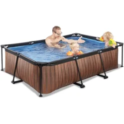 EXIT TOYS EXIT Frame Pool 220x150x60cm (12v Cartridge Filterpomp) - Houtlook 4 EXIT TOYS EXIT Frame Pool 220x150x60cm (12v Cartridge Filterpomp) - Houtlook -Buiten Speelgoed Winkel exit frame pool 220x150x60cm 12v cartridge filterpomp houtlook a305884 4