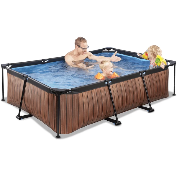 EXIT Frame Pool 220x150x60cm (12v cartridge filterpomp) - houtlook EXIT TOYS EXIT Frame Pool 220x150x60cm (12v Cartridge Filterpomp) - Houtlook -Buiten Speelgoed Winkel exit frame pool 220x150x60cm 12v cartridge filterpomp houtlook a305884 4