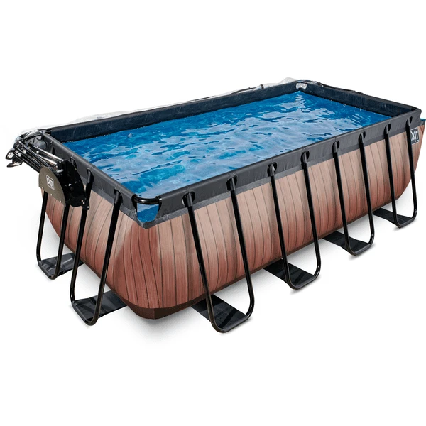 EXIT Frame Pool 4x2x1,22m (12v Sand filter)- Houtoptiek + Zonnedak EXIT TOYS EXIT Frame Pool 4x2x1,22m (12v Sand Filter)- Houtoptiek + Zonnedak -Buiten Speelgoed Winkel exit frame pool 4x2x1 22m 12v sand filter houtoptiek zonnedak a305965 2