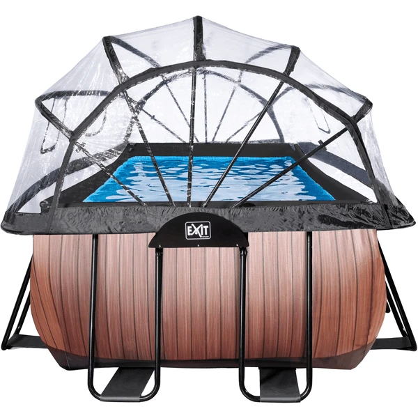 EXIT Frame Pool 4x2x1,22m (12v Sand filter)- Houtoptiek + Zonnedak EXIT TOYS EXIT Frame Pool 4x2x1,22m (12v Sand Filter)- Houtoptiek + Zonnedak -Buiten Speelgoed Winkel exit frame pool 4x2x1 22m 12v sand filter houtoptiek zonnedak a305965 3