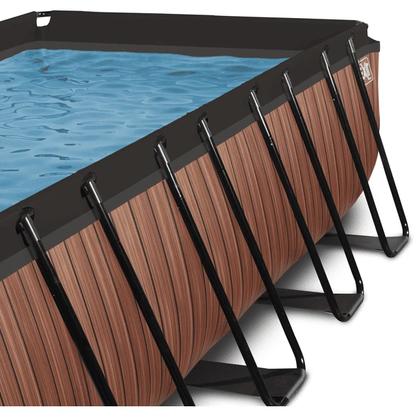 EXIT Frame Pool 4x2x1,22m (12v Sand filter)- Wood Optics EXIT TOYS EXIT Frame Pool 4x2x1,22m (12v Sand Filter)- Wood Optics -Buiten Speelgoed Winkel exit frame pool 4x2x1 22m 12v sand filter wood optics a305959 3