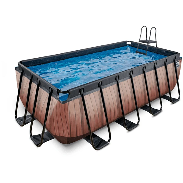 EXIT Frame Pool 4x2x1,22m (12v Sand filter)- Wood Optics EXIT TOYS EXIT Frame Pool 4x2x1,22m (12v Sand Filter)- Wood Optics -Buiten Speelgoed Winkel exit frame pool 4x2x1 22m 12v sand filter wood optics a305959