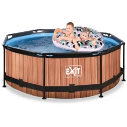 EXIT TOYS EXIT Frame Pool ø244x76cm - Hout OptiekEXIT PeakPro ø10ft Zwart -Buiten Speelgoed Winkel exit frame pool o244x76cm hout optiekexit peakpro o10ft zwart a305876 3