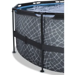EXIT TOYS EXIT Frame Pool ø427x122cm (12v Sand Filter) - Grijs -Buiten Speelgoed Winkel exit frame pool o427x122cm 12v sand filter grijs a305802 2