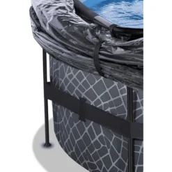 EXIT TOYS EXIT Frame Pool ø427x122cm (12v Sand Filter) - Grijs + Zonnedak + Warmtepomp -Buiten Speelgoed Winkel exit frame pool o427x122cm 12v sand filter grijs zonnedak warmtepomp a305966 4
