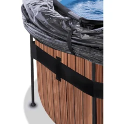 EXIT TOYS EXIT Frame Pool ø427x122cm (12v Sand Filter) - Houtlook + Zonnekap -Buiten Speelgoed Winkel exit frame pool o427x122cm 12v sand filter houtlook zonnekap a305961 4