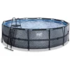 EXIT TOYS EXIT Frame Pool ø488x122cm (12v Filterpomp) - Grijs