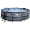 EXIT TOYS EXIT Frame Pool ø488x122cm (12v Sand Filter) - Grijs
