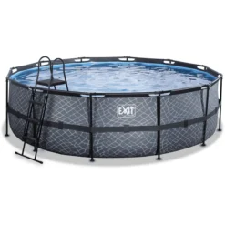 EXIT TOYS EXIT Frame Pool ø488x122cm (12v Sand Filter) - Grijs