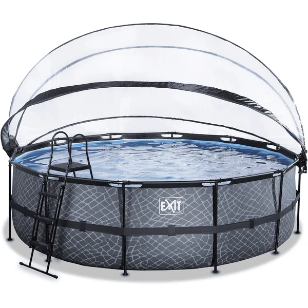 EXIT Frame Pool ø488x122cm (12v Sand filter) - Grijs + Zonnedak + Warmtepomp EXIT TOYS EXIT Frame Pool ø488x122cm (12v Sand Filter) - Grijs + Zonnedak + Warmtepomp -Buiten Speelgoed Winkel exit frame pool o488x122cm 12v sand filter grijs zonnedak warmtepomp a305968 1