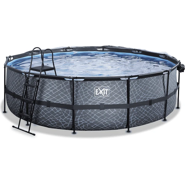 EXIT Frame Pool ø488x122cm (12v Sand filter) - Grijs + Zonnedak + Warmtepomp EXIT TOYS EXIT Frame Pool ø488x122cm (12v Sand Filter) - Grijs + Zonnedak + Warmtepomp -Buiten Speelgoed Winkel exit frame pool o488x122cm 12v sand filter grijs zonnedak warmtepomp a305968 2