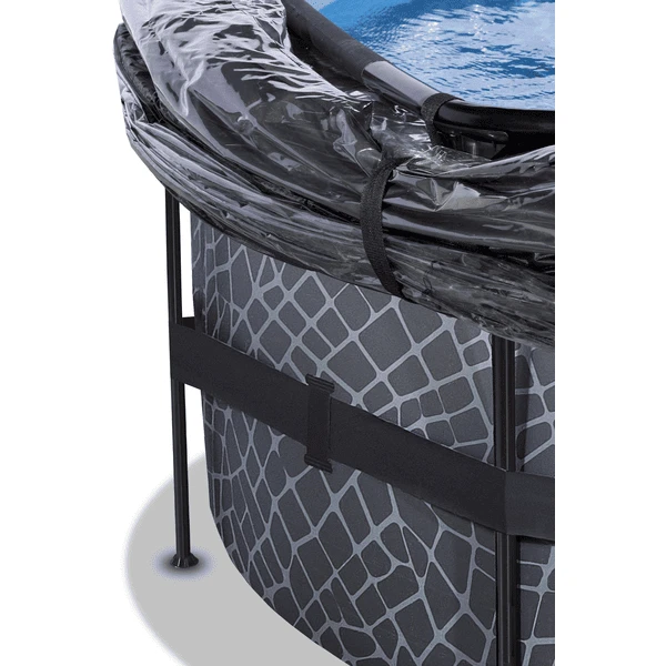 EXIT Frame Pool ø488x122cm (12v Sand filter) - Grijs + Zonnedak + Warmtepomp EXIT TOYS EXIT Frame Pool ø488x122cm (12v Sand Filter) - Grijs + Zonnedak + Warmtepomp -Buiten Speelgoed Winkel exit frame pool o488x122cm 12v sand filter grijs zonnedak warmtepomp a305968 4