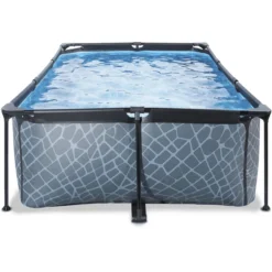 EXIT TOYS EXIT Frame Zwembad 220x150x60cm (12v-kartonfilterpomp) - Grijs -Buiten Speelgoed Winkel exit frame zwembad 220x150x60cm 12v kartonfilterpomp grijs a305881 3