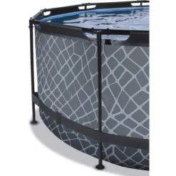 EXIT TOYS EXIT Stone Pool ø360x122cm Met Zandfilterpomp, Grijs 2 EXIT TOYS EXIT Stone Pool ø360x122cm Met Zandfilterpomp, Grijs -Buiten Speelgoed Winkel exit stone pool o360x122cm met zandfilterpomp grijs a294609 2