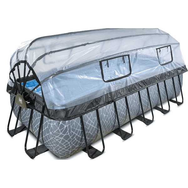 EXIT Stone Zwembad 540x250x122cm met afdekking en Sand filterpomp, grijs EXIT TOYS EXIT Stone Zwembad 540x250x122cm Met Afdekking En Sand Filterpomp, Grijs -Buiten Speelgoed Winkel exit stone zwembad 540x250x122cm met afdekking en sand filterpomp grijs a294632 1
