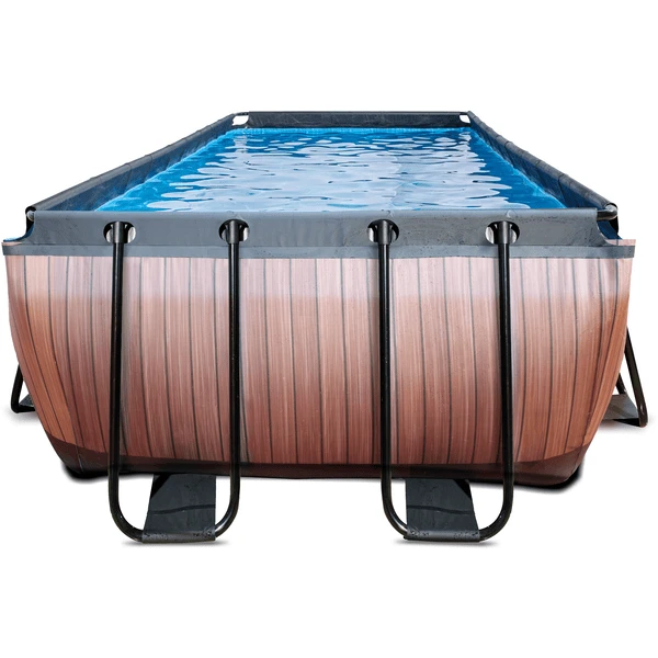 EXIT Wood Pool 540x250x122cm met Sand filterpomp, bruin EXIT TOYS EXIT Wood Pool 540x250x122cm Met Sand Filterpomp, Bruin -Buiten Speelgoed Winkel exit wood pool 540x250x122cm met sand filterpomp bruin a294618 2