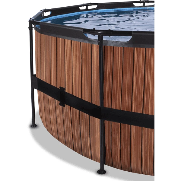 EXIT Wood Pool ø450x122cm met afdekking, Sand filter en warmtepomp, bruin EXIT TOYS EXIT Wood Pool ø450x122cm Met Afdekking, Sand Filter En Warmtepomp, Bruin -Buiten Speelgoed Winkel exit wood pool o450x122cm met afdekking sand filter en warmtepomp bruin a294640 3