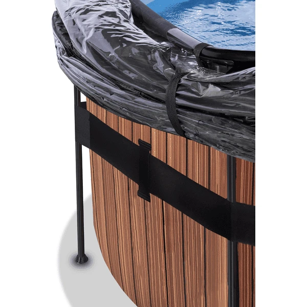 EXIT Wood Pool ø450x122cm met afdekking, Sand filter en warmtepomp, bruin EXIT TOYS EXIT Wood Pool ø450x122cm Met Afdekking, Sand Filter En Warmtepomp, Bruin -Buiten Speelgoed Winkel exit wood pool o450x122cm met afdekking sand filter en warmtepomp bruin a294640 4