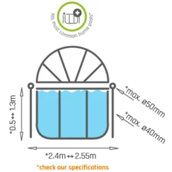 EXIT TOYS EXIT Zwembad Zonnescherm ø244cm -Buiten Speelgoed Winkel exit zwembad zonnescherm o244cm a308173 3