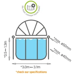 EXIT TOYS EXIT Zwembad Zonnescherm ø300 Cm -Buiten Speelgoed Winkel exit zwembad zonnescherm o300 cm a308174 3