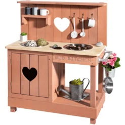 MUDDY BUDDY Buitenspeelkeuken "Adventurer Heart " Poeder Roze -Buiten Speelgoed Winkel muddy buddy buitenspeelkeuken adventurer heart poeder roze a412338 4