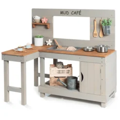 MUDDY BUDDY Speelkeuken Voor Buiten "Mud Café" Warm Grijs