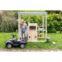 MUDDY BUDDY Speelwinkel Tankstation Voor Buiten "Bubble Catcher" Naturel - Saliegroen -Buiten Speelgoed Winkel muddy buddy speelwinkel tankstation voor buiten bubble catcher naturel saliegroen a412377 4
