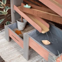 MUDDY BUDDY Waterbaan "Aqua Tower" Warm Grijs-poederroze -Buiten Speelgoed Winkel muddy buddy waterbaan aqua tower warm grijs poederroze a412720 2