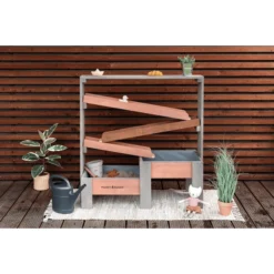 MUDDY BUDDY Waterbaan "Aqua Tower" Warm Grijs-poederroze -Buiten Speelgoed Winkel muddy buddy waterbaan aqua tower warm grijs poederroze a412720 4