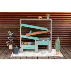 MUDDY BUDDY Waterbaan "Aqua Tower" Warmgrijs Salie -Buiten Speelgoed Winkel muddy buddy waterbaan aqua tower warmgrijs salie a412727 4