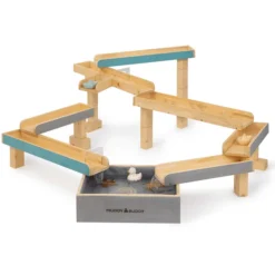 MUDDY BUDDY Waterbaan "Aqua Traveller" Naturel-wolkengrijs-petrol