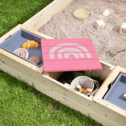 MUDDY BUDDY Zandbak "Beach Rebel" Naturel Poederroze -Buiten Speelgoed Winkel muddy buddy zandbak beach rebel naturel poederroze a412387 2