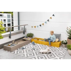 MUDDY BUDDY Zandbak "Flexy Style " Warm Grijs-oker -Buiten Speelgoed Winkel muddy buddy zandbak flexy style warm grijs oker a412733 4