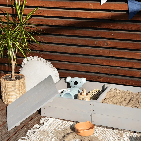 MUDDY BUDDY Zandbak "Space Saver" warm grijs MUDDY BUDDY Zandbak "Space Saver" Warm Grijs -Buiten Speelgoed Winkel muddy buddy zandbak space saver warm grijs a412568 4