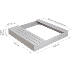 Roba Outdoor Zandbak Grijs 2 Roba Outdoor Zandbak Grijs -Buiten Speelgoed Winkel roba outdoor zandbak grijs a284399 2